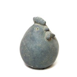 Kura betonowa dekoracja Vintage 12x15cm Szara